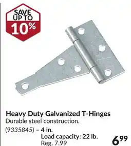 Princess Auto Heavy Duty Galvanized T-Hinges offer