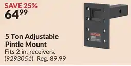 Princess Auto 5 Ton Adjustable Pintle Mount offer