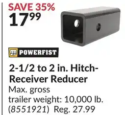 Princess Auto 2-1/2 to 2 in. Hitch- Receiver Reducer offer