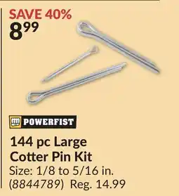Princess Auto 144 pc Large Cotter Pin Kit offer