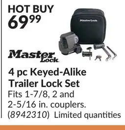 Princess Auto 4 pc Keyed-Alike Trailer Lock Set offer
