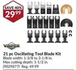 Princess Auto 21 pc Oscillating Tool Blade Kit offer