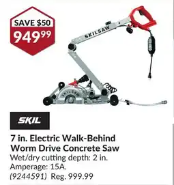 Princess Auto 7 in. Electric Walk-Behind Worm Drive Concrete Saw offer