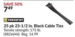 Princess Auto 25 pk 23-1/2 in. Black Cable Ties offer