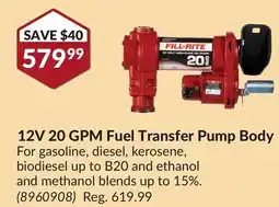 Princess Auto 12V 20 GPM Fuel Transfer Pump Body offer