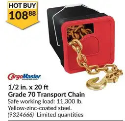 Princess Auto 1/2 in. x 20 Grade 70 Transport Chain offer