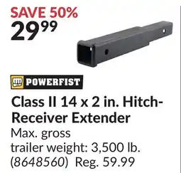 Princess Auto Class II 14 x 2 in. Hitch- Receiver Extender offer