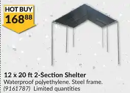 Princess Auto 12 x 20 ft2-Section Shelter offer