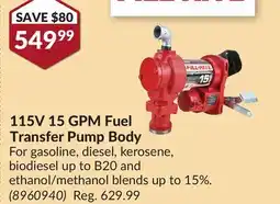 Princess Auto 115V 15 GPM Fuel Transfer Pump Body offer