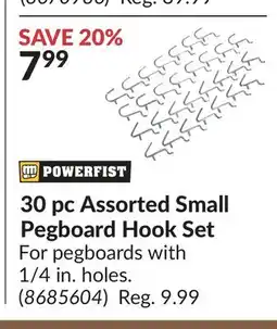 Princess Auto 30 pc Assorted Small Pegboard Hook Set offer