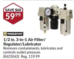 Princess Auto 1/2 in. 3-in-1 Air Filter/ Regulator/Lubricator offer