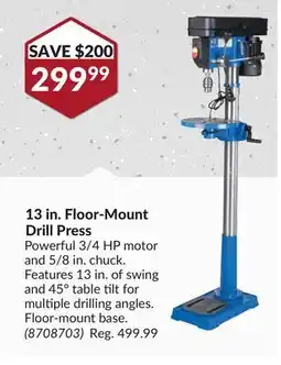 Princess Auto 13 in. Floor-Mount Drill Press offer