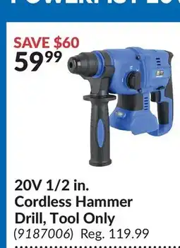 Princess Auto 20V 1/2 in. Cordless Hammer Drill offer