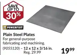 Princess Auto Plain Steel Plates offer
