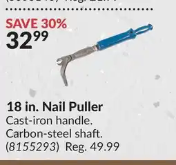 Princess Auto 18 in. Nail Puller offer