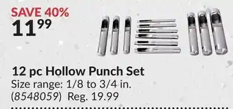 Princess Auto 12 pc Hollow Punch Set offer