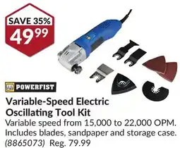 Princess Auto Variable-Speed Electric Oscillating Tool Kit offer
