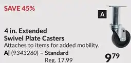 Princess Auto 4 in. Extended Swivel Plate Casters offer