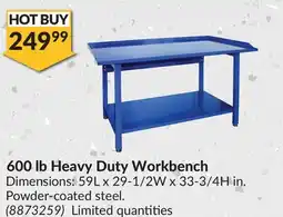 Princess Auto 600 lb Heavy Duty Workbench offer