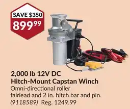 Princess Auto 2,000 lb 12V DC Hitch-Mount Capstan Winch offer