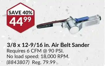 Princess Auto 3/8 x 12-9/16 in. Air Belt Sander offer