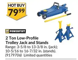 Princess Auto 2 Ton Low-Profile Trolley Jack and Stands offer