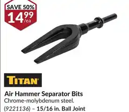 Princess Auto Air Hammer Separator Bits offer