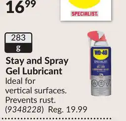 Princess Auto Stay and Spray Gel Lubricant offer