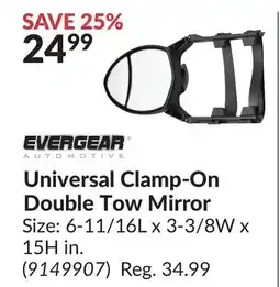 Princess Auto Universal Clamp-On Double Tow Mirror offer