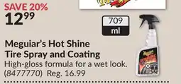 Princess Auto Meguiar's Hot Shine Tire Spray and Coating offer
