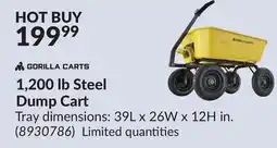 Princess Auto 1,200 lb Steel Dump Cart offer