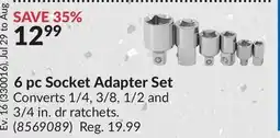 Princess Auto 6 pc Socket Adapter Set offer