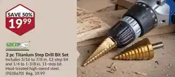 Princess Auto 2 pc Titanium Step Drill Bit Set offer