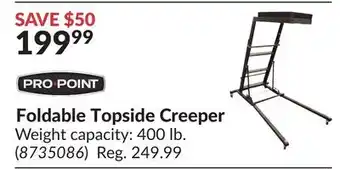Princess Auto Foldable Topside Creeper offer
