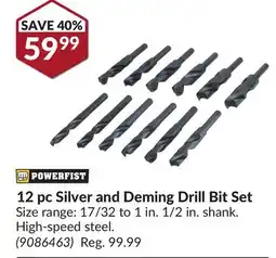 Princess Auto 12 pc Silver and Deming Drill Bit Set offer