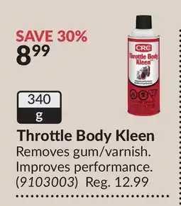 Princess Auto Throttle Body Kleen offer