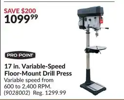 Princess Auto 17 in. Variable-Speed Floor-Mount Drill Press offer