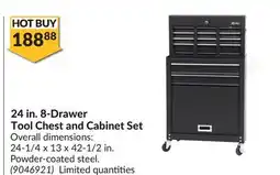 Princess Auto 24 in. 8-Drawer Tool Chest and Cabinet Set offer