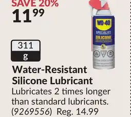 Princess Auto Water-Resistant Silicone Lubricant offer