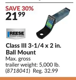 Princess Auto Class III 3-1/4 x 2 in. Ball Mount offer