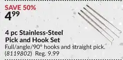 Princess Auto 4 pc Stainless-Steel Pick and Hook Set offer