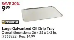 Princess Auto Large Galvanized Oil Drip Tray offer