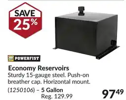 Princess Auto 5 Gallon Economy Reservoirs offer
