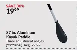 Princess Auto 87 in. Aluminum Kayak Paddle offer