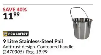 Princess Auto 9 Litre Stainless-Steel Pail offer