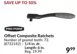 Princess Auto Offset Composite Ratchets offer