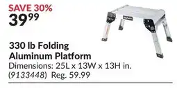 Princess Auto 330 lb Folding Aluminum Platform offer