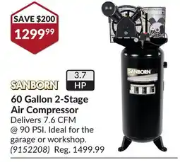 Princess Auto 60 Gallon 2-Stage Air Compressor offer