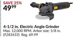 Princess Auto 4-1/2 in. Electric Angle Grinder offer