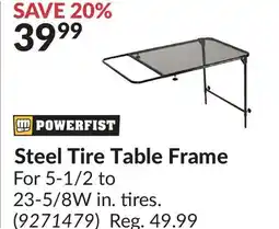 Princess Auto Steel Tire Table Frame offer